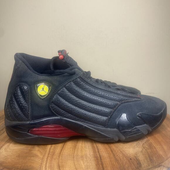 Air Jordan 14 Retro 2018 Last Shot Mens Black Red Size 11.5 Shoes 487471-003 - Picture 1 of 10
